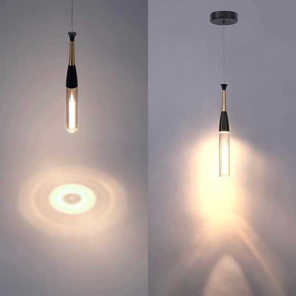 Pendant Light Fixtures 3D Carved Candle Decorative Crystal Pendant Light - Picture 2 of 8